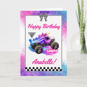 Cartão Monster Jam - Sparkle Smash Aniversário