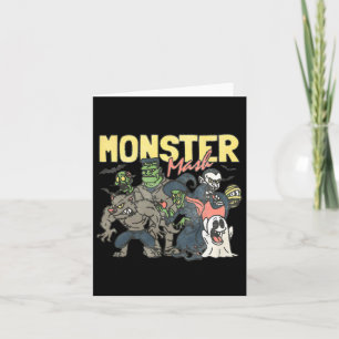 Cartão Monster Mash Feliz Halloween Temporada Assustadora