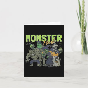 Cartão Monster Mash Vintage Ghost Halloween Engraçado