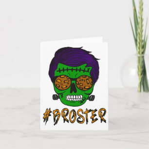 Cartão Monster Skull Broster Brother Halloween Correspond