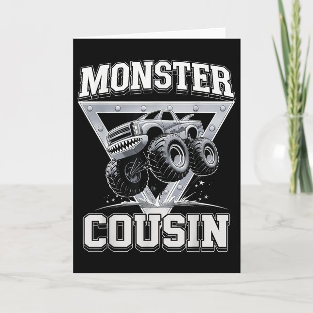 Cartão Monster Truck Cousin Fathers Day Monster Truck Are (Frente)