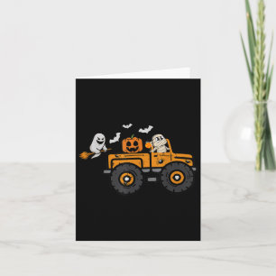 Cartão Monster Truck Ghost Pumpkin Halloween