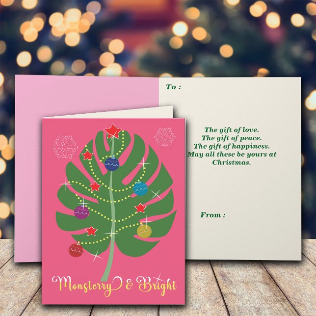 Cartão Monstera Leaf Monsterry & Bright Plant Lover (Criador carregado)