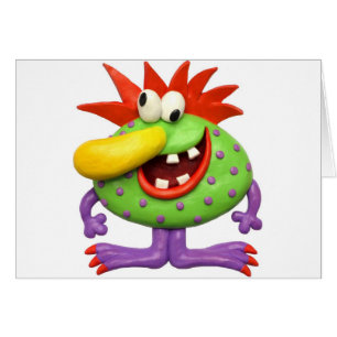 Cartão Monstro amarelo do nariz
