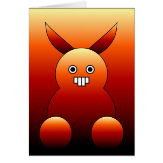 Cartão Monstro assustador do coelho