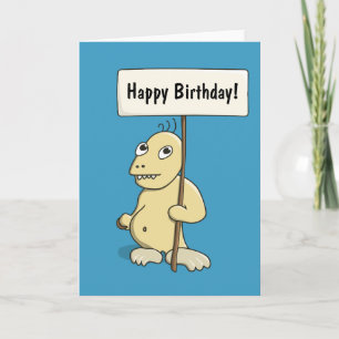 Cartão Monstro De Cartoon Engraçado Com Cookie Personaliz