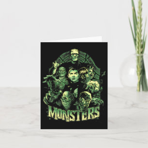 Cartão Monstro Engraçado Antigo Mash Frankenstein Filme d