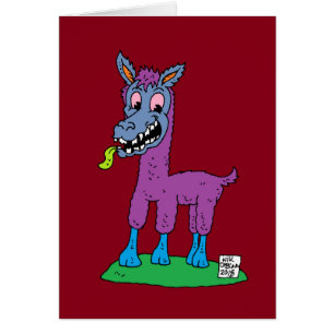 Cartão Monstro parvo do lama