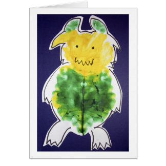 Cartão Monstro pequeno - design do modelo do retrato