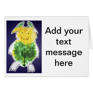 Cartão Monstro pequeno - design do modelo do retrato