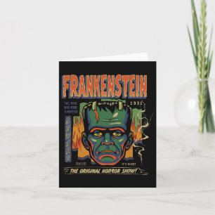 Cartão Monstros Universais Frankenstein Vintage Halloween