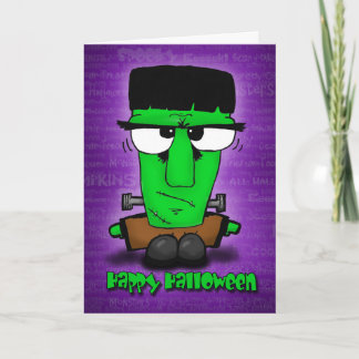 Cartão Monstrously Fun Frankie Halloween Card