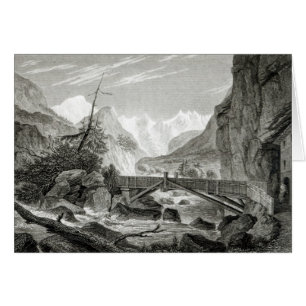Cartão Mont Blanc dos banhos de St. Didier