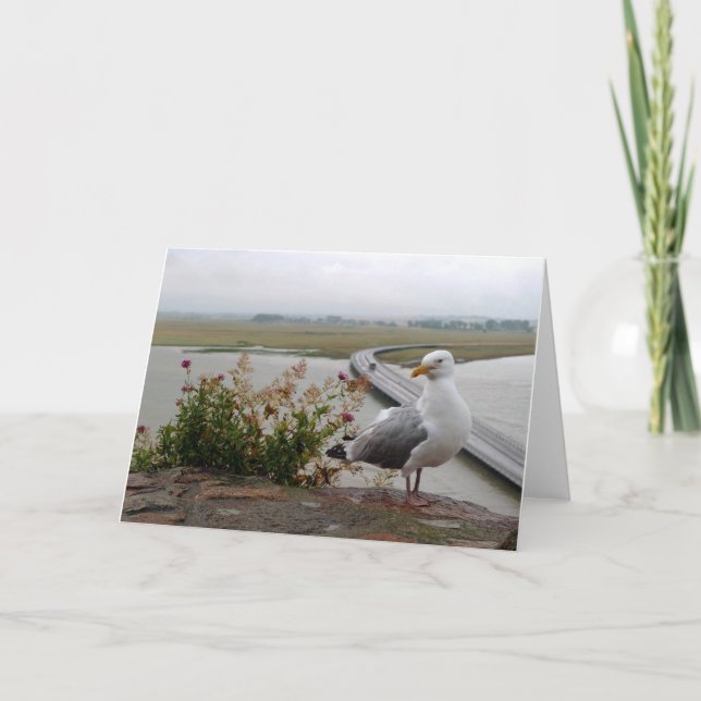 Cartão Mont-Santo-Michel Lookout, Normandia, França - car (Frente)