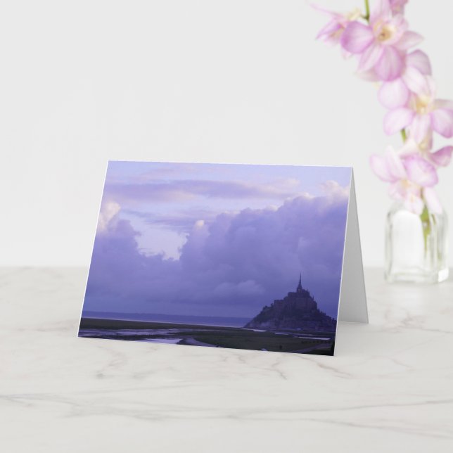 Cartão Mont-Santo-Michel Purple Sunrise, França - (Orquídea)