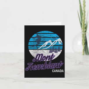 Cartão Mont-tremblant Quebec Canada Ski Resort Snowboardi