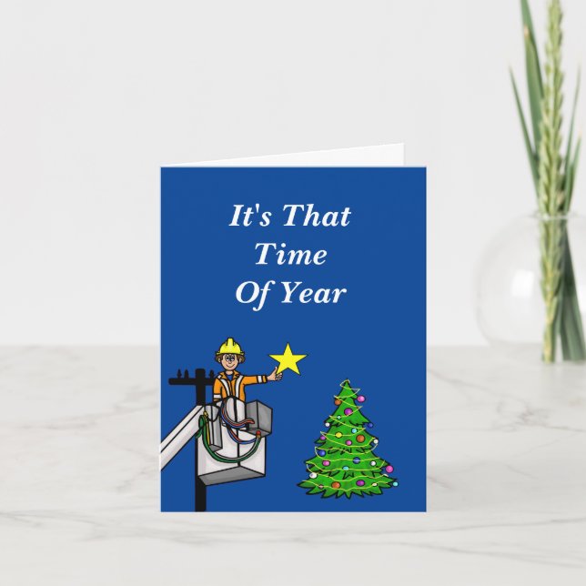 Cartão Montador de linhas em balde colocando estrela no c (Frente)