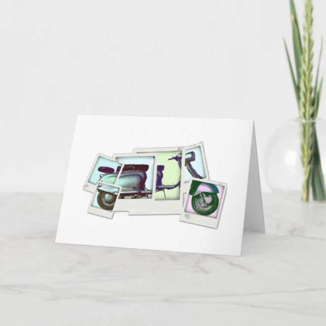 Cartão montagem de fotos lambretta (Frente)