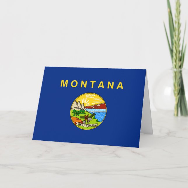 Cartão Montanan Flag, Flag of Montana (Frente)