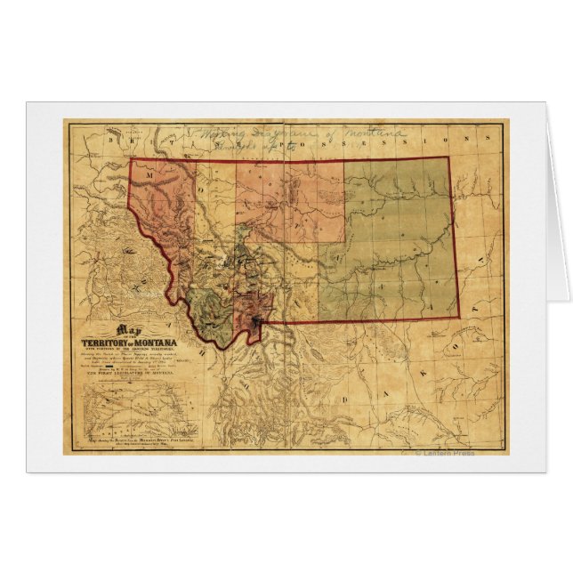 Cartão MontanaPanorâmica MapMontana (Frente Horizontal)