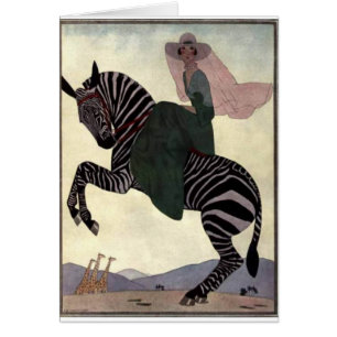 Cartão Montando a zebra