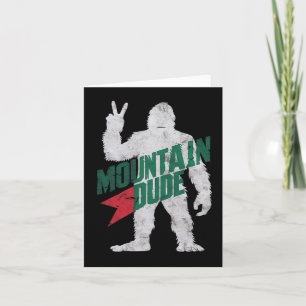 Cartão Montanha Engraçada Montanha Sasquatch Pé Grande