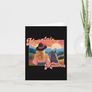 Cartão Montanha Muttma Boho Cachorro Caminhando Viva
