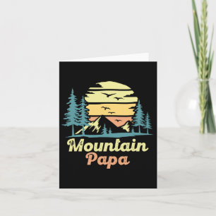Cartão Montanha Papa Camping Pai Adventure Pais