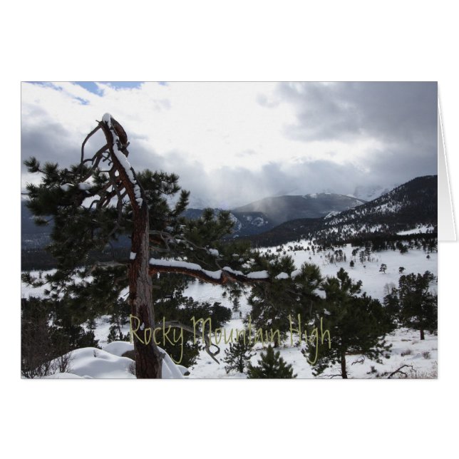 Cartão Montanha Rocky High 3 (Frente horizontal)