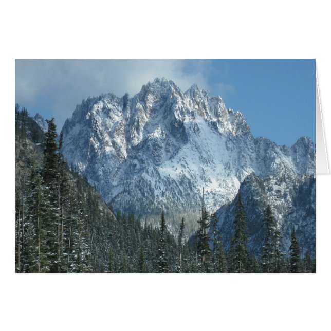 Cartão Montanha Snowy (Frente Horizontal)