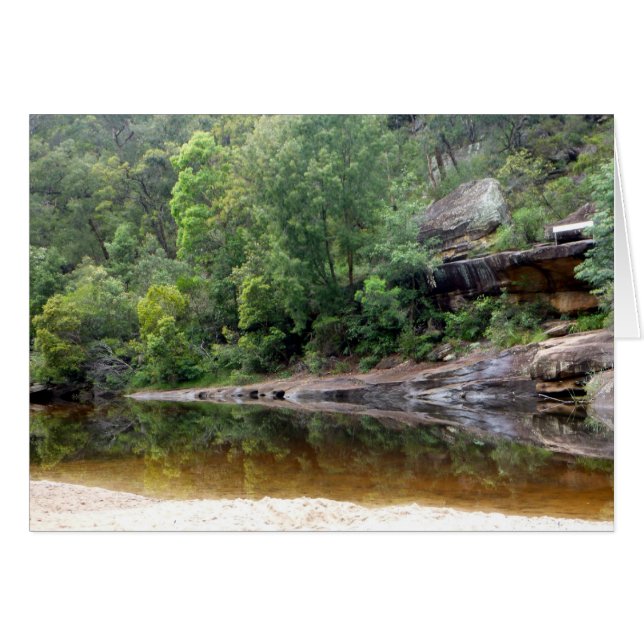 Cartão montanhas azuis refletem (Frente Horizontal)