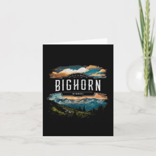 Cartão Montanhas Bighorn Wyoming Caminhando ao Exterior V