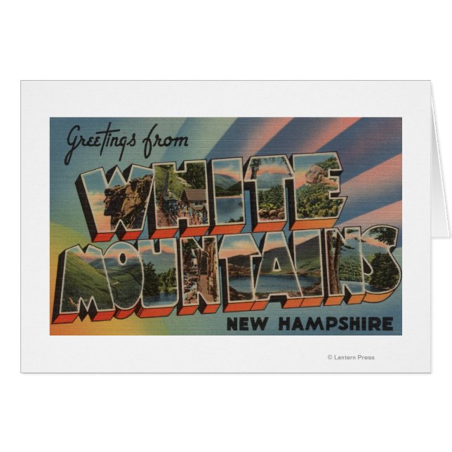 Cartão Montanhas brancas, New Hampshire 4 (Frente Horizontal)