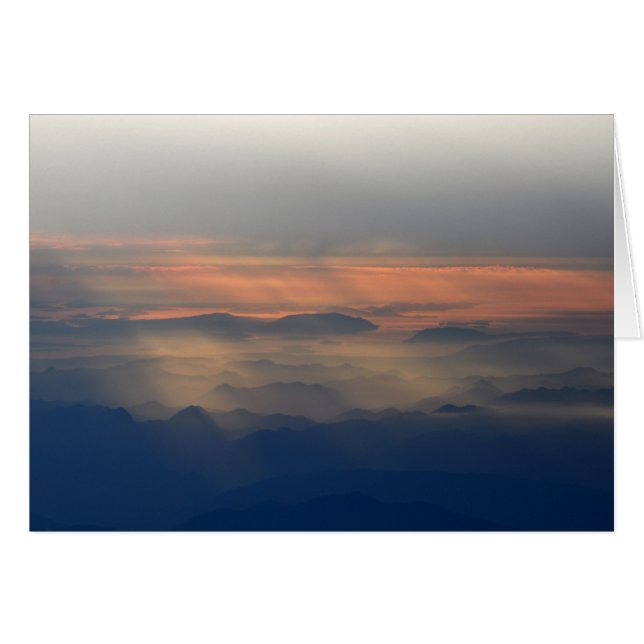 Cartão Montanhas Cascata ao Sol (Frente Horizontal)