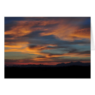 Cartão Montanhas de olimpiadas no Sunset