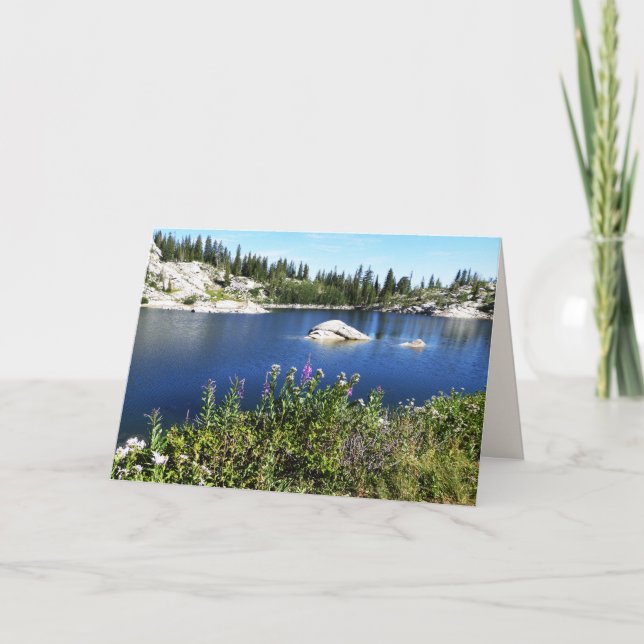 Cartão Montanhas Flores Selvagens, Utah, Saudação ao Vazi (Frente)