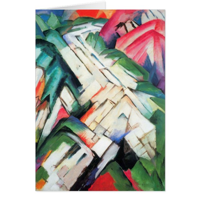 Cartão Montanhas (Paisagem) de Franz Marc, Vintage Art (Frente)
