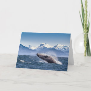 Cartão Montanhas   Quebra da Baía de Glaciar de Baleia, A