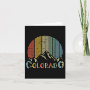 Cartão Montanhas rochosas do Colorado esqui retro acampam