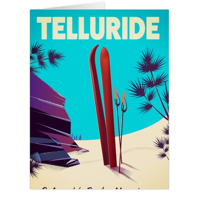 Cartão Montanhas Rochosas Telluride Ski (Frente)