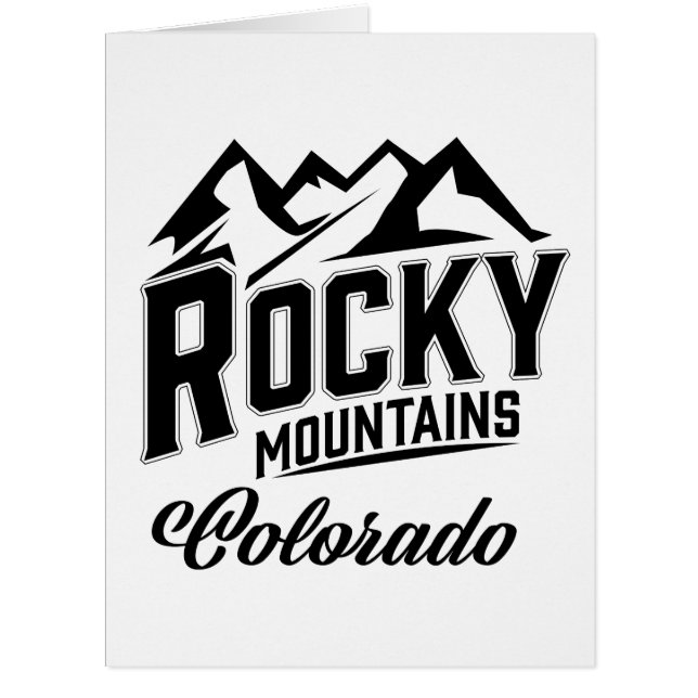 Cartão Montanhas Rocky Colorado (Frente)