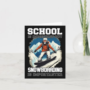 Cartão Montanhas Snowboard Snowboard Vacinação de neve Es