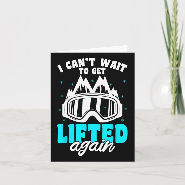 Cartão Montanhas Snowboarder Gear Winter Ski Snowbo (Frente)