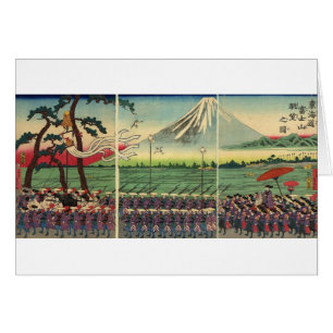 Cartão Monte Fuji cerca dos 1860's
