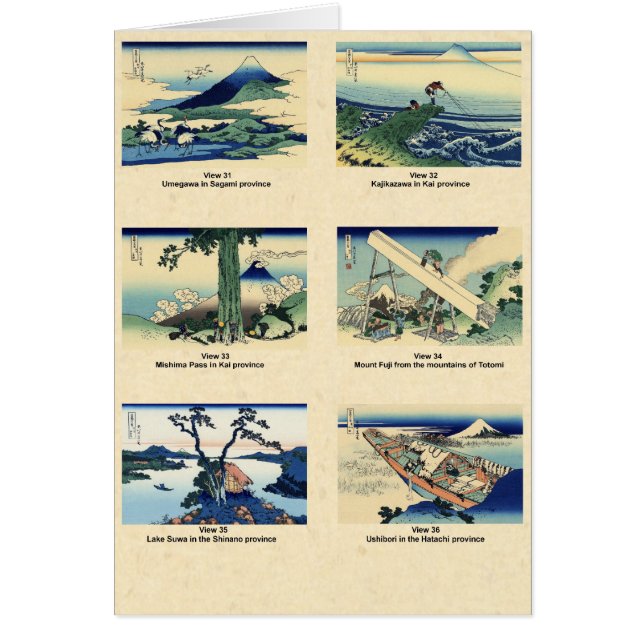 Cartão Monte Fuji vê 31 a 36 (Frente)