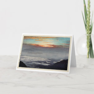 Cartão Monte Hôo, Hiroshi Yoshida, Woodcut