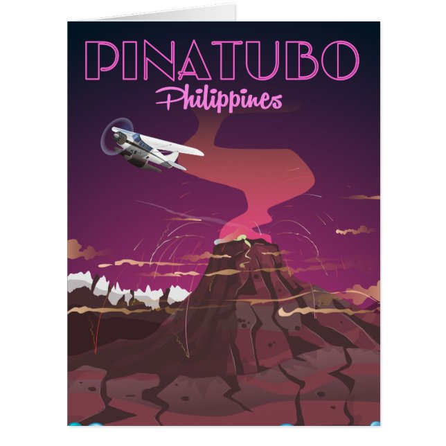 Cartão Monte Pinatubo, Filipinas (Frente)
