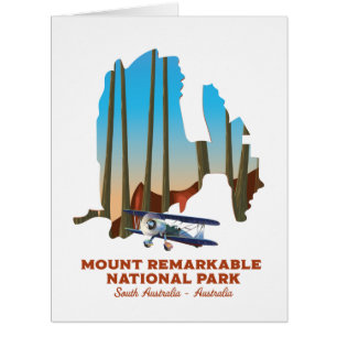 Cartão Monte poster de viagens notável do sul da Austrá