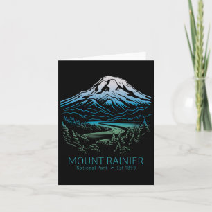 Cartão Monte Rainier National Park Hiking Camping Mountai
