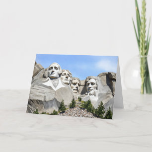Cartão Monte Rushmore Watercolor